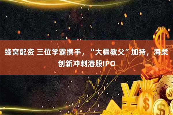 蜂窝配资 三位学霸携手，“大疆教父”加持，海柔创新冲刺港股IPO